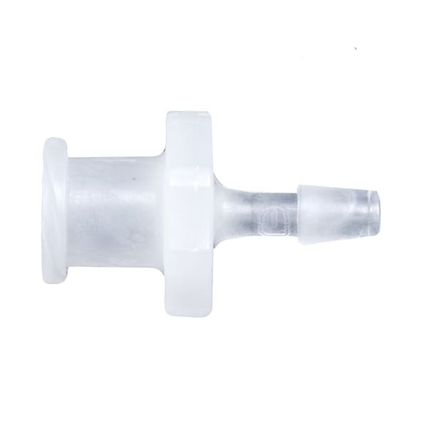 Cole Parmer Luer to Hose Barb Fitting, Straight Adapter, Ntrl Kynar, Cleanroom, Female Luerx3/32in ID; 10PK LF-1.5NK7-QC - main